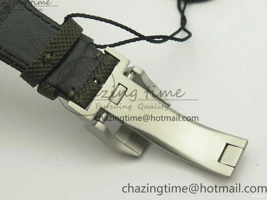 MIROTIME 0216 Classic PILOT IW389001 ZF 1:1 Best Edition Ceramic Case Green Dial on Green Nylon Strap A7750 (Function Same As Genuine) 7160